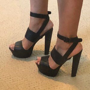 Steve Madden Black Platform Heels